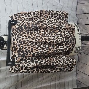 New York Leopard Print Mini Skirt Size 4 NWT